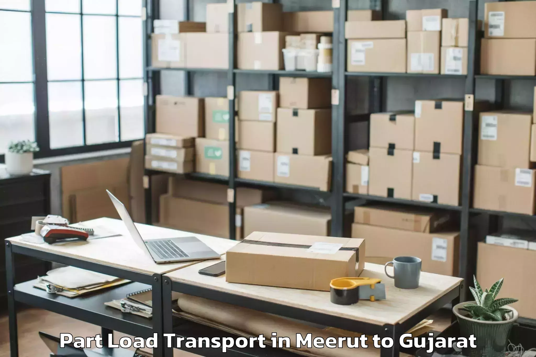 Easy Meerut to Amod Part Load Transport Booking